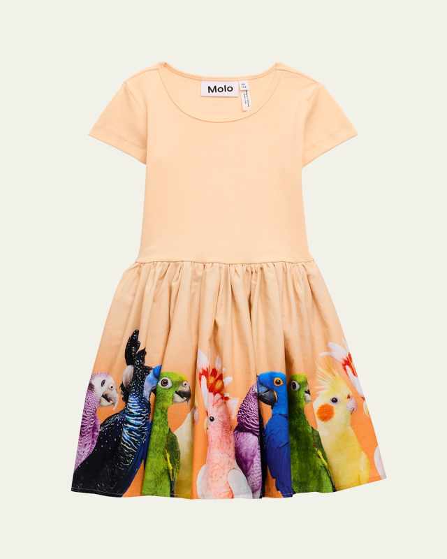 Girl's Cissa Graphic Combo Dress, Size 3T